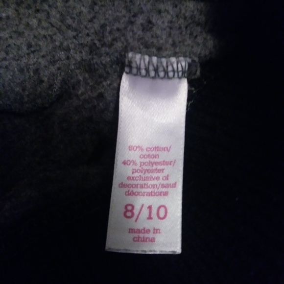 Justice girls hoodie, Gray with glitter size: 8/10 - Picture 6 of 8